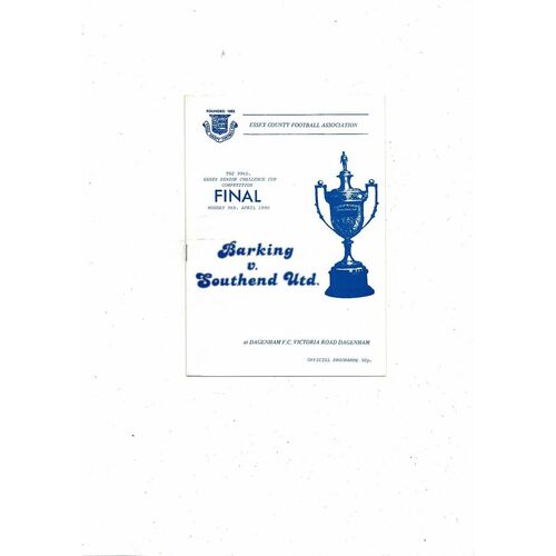1989/90 Barking v Southend United Essex Senior Cup Final @ Dagenham