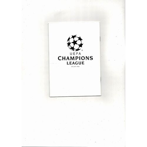 Spartak Moscow v Paris Saint-Germain UEFA Champions League Football Programme 1994/95
