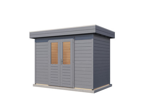 3.0mtr x 1.8mtr 28mm walled Flat Roof Cabin
