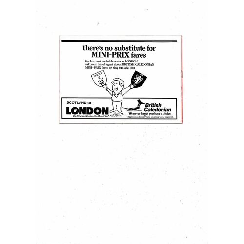 1979/80 Aberdeen v Morton Scottish League Cup Semi Final Football Programme