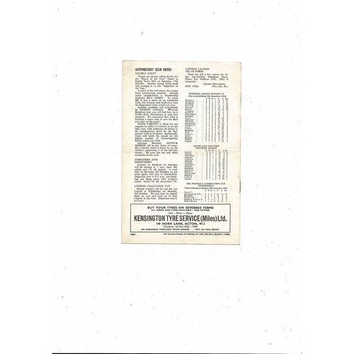 1966/67 Brentford v Lincoln City Football Programme