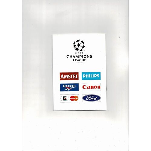 Ajax v AEK Athens UEFA Champions League Football Programme 1994/95