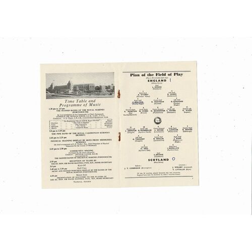 1951/52 England v Scotland Schools International Programme 1951/52 - Duncan Edwards