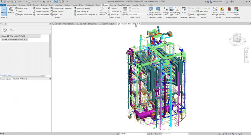 Accelerating Scan-to-BIM Delivery at a Wastewater Facility