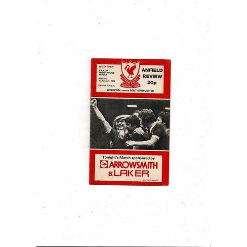 1978/79 Liverpool v Southend United FA Cup Football Programme