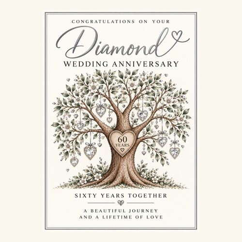 Tree of Life Wedding Anniversary Card