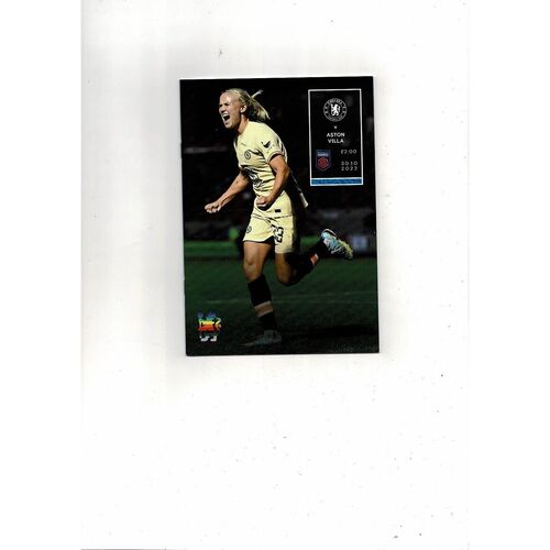 2022/23 Chelsea v Aston Villa Womens Super League Football Programme