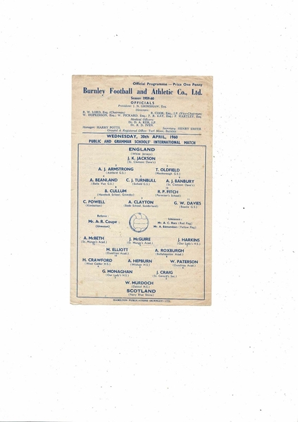 Football Programmes being listed today