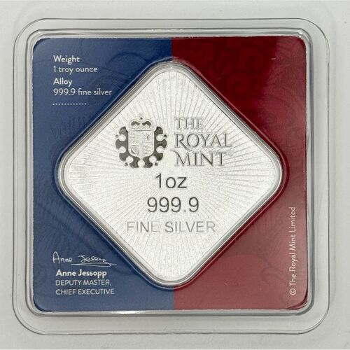 1 ounce Britannia silver square coin