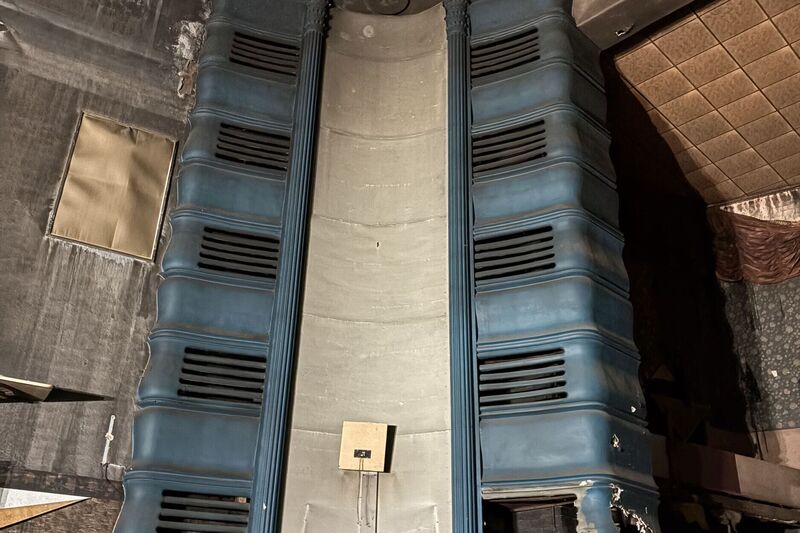 Burnt out former cinema and bingo hall in the black country