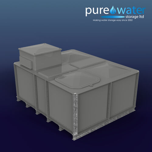 PW.2.5X2X1.IFB.AB - 5000 LITRE SECTIONAL WATER TANK, INTERNALLY FLANGED BASE (IFB) C/W FVH