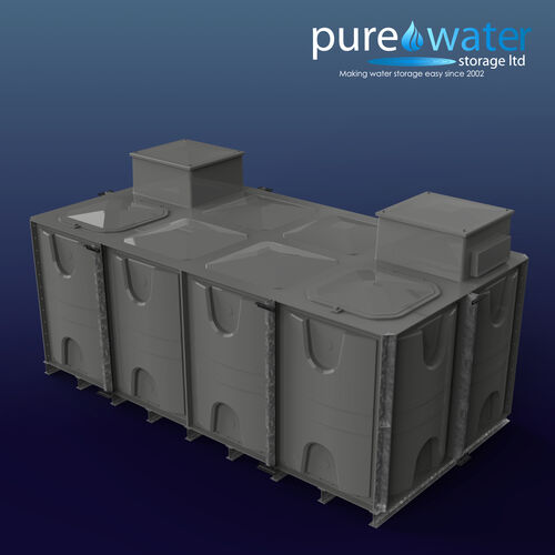 PW.4X2X1.5.IFB.DIV.AB(2+2) - 12000 LITRE DIVIDED SECTIONAL WATER TANK, INTERNALLY FLANGED BASE (IFB) C/W FVH