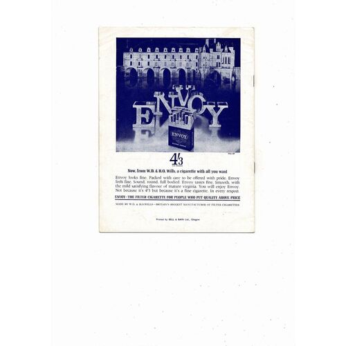 1966 Scotland v England Football Programme