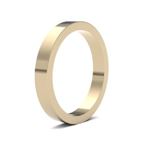 9ct 2.5mm flat profile classic wedding ring