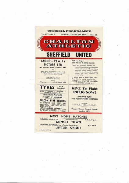 Football Programmes being listed today