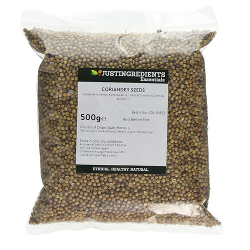 Just Ingredients Organic Corriander Seeds 500g