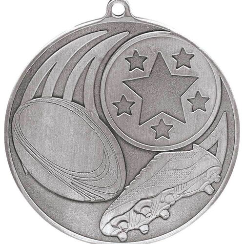 Iconic Rugby Medal Antique Silver
