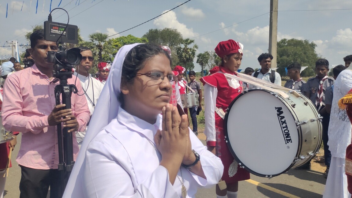 மருதமடு மாதாவின் திருச்சொருப தரிசனம் கிளிநொச்சியை வந்தடைந்தது