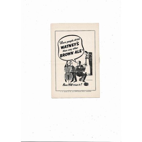 1957/58 Southampton v Brentford Football Programme