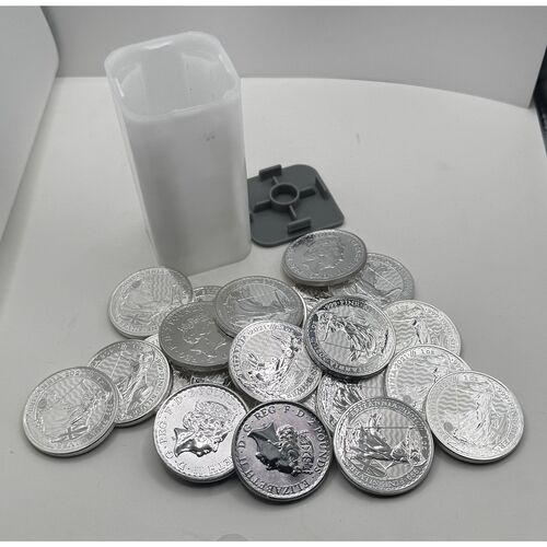 25 x 2021 silver one ounce Britannia coins