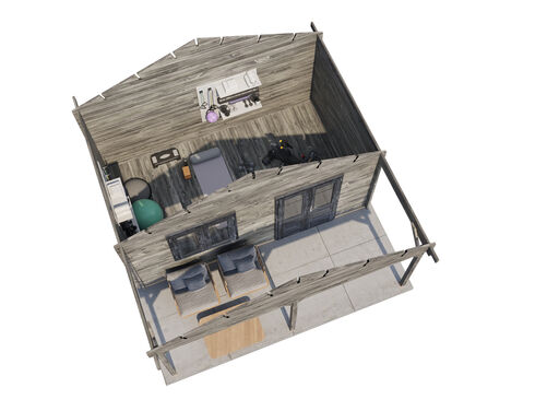 500cm x 300cm + 200cm Front Canopy