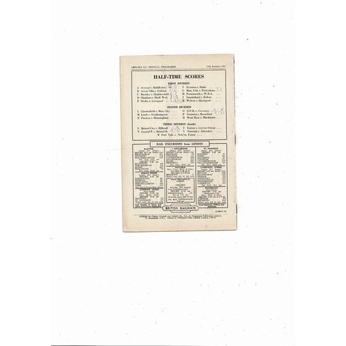 1950/51 Chelsea v Newcastle United Football Programme