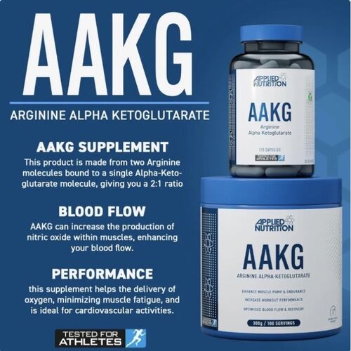 Applied Nutrition AAKG Arginine Alpha Ketoglutaeate - 120 Capsules
