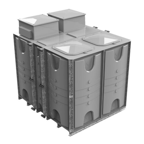 PW.2.5X2X2.IFB.DIV.AB(1+1) - 10000 LITRE DIVIDED SECTIONAL WATER TANK, INTERNALLY FLANGED BASE (IFB) C/W FVH