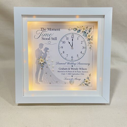 Time Stood Still – Personalised Wedding & Anniversary Frame