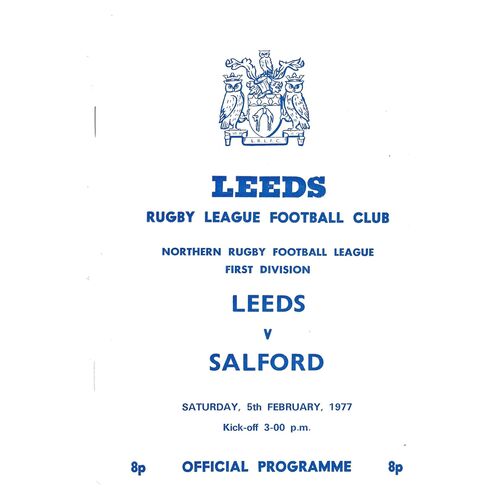Salford Away Rugby League Programmes