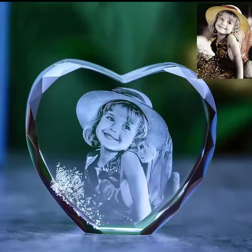 The Beautiful 3D Tiree 10x10x3cm Pure Crystal Heart