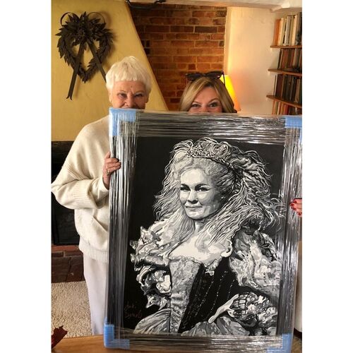 Limited Edition Dame Judi Dench Signed Print by Sue Verity