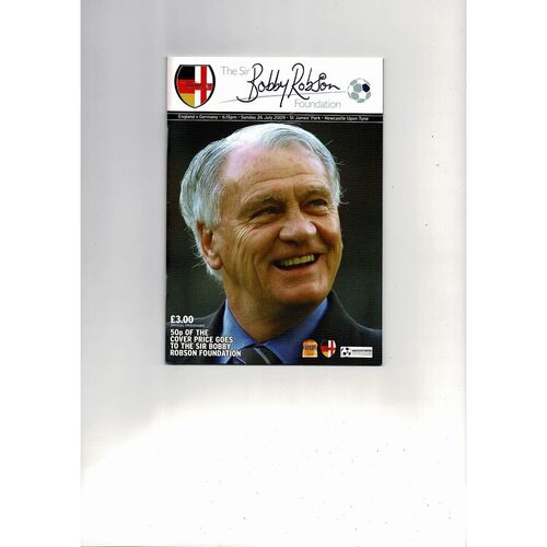 2009 England v Germany Football Programme - Sir Bobby Robson Foundation