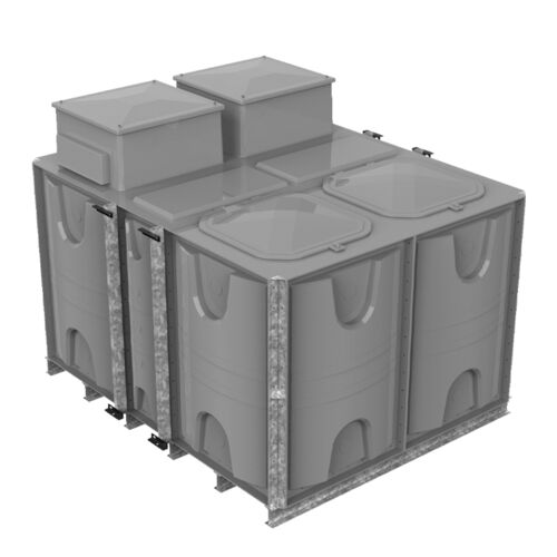 PW.2.5X2X1.5.IFB.DIV.AB(1+1) - 7500 LITRE DIVIDED SECTIONAL WATER TANK, INTERNALLY FLANGED BASE (IFB) C/W FVH