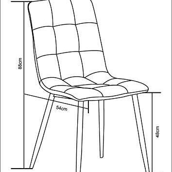 mcc direct Set of 2 Faux Matte Suede Leather Dining Chairs With metal Legs home& restaurants henri