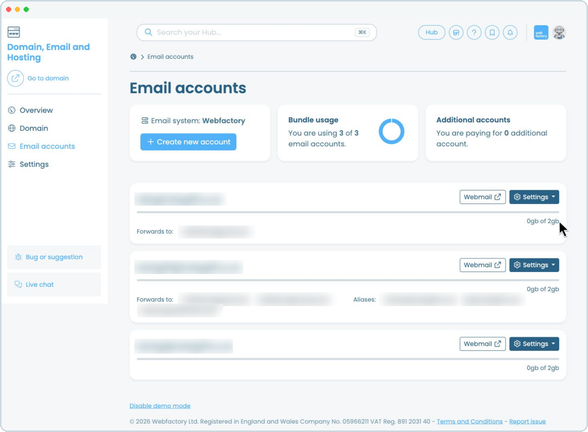 How to check your mailbox storage and free up space in Webmail | Webfactory Support | Webfactory