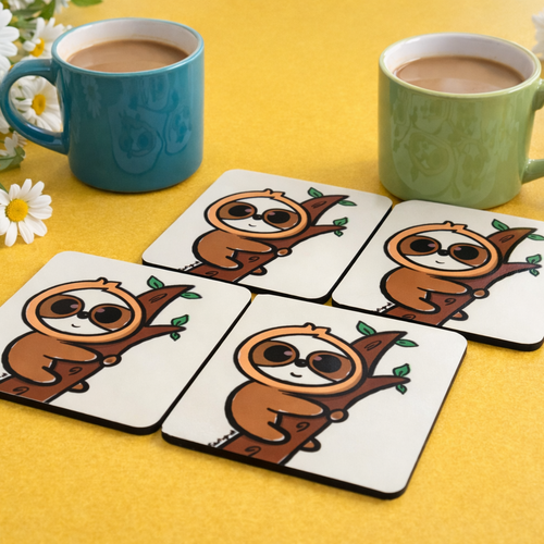 'Hand Drawn Sloth' Coaster