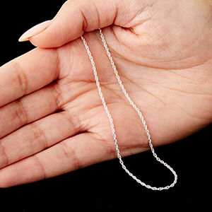 Sterling silver 1.5mm rope chain