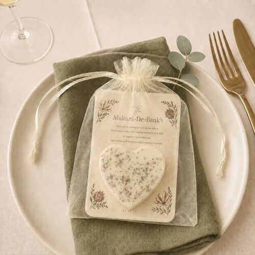 Personalised Botanical Wax Melt Wedding Favours