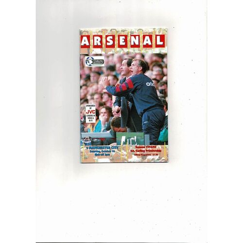 1993/94 Arsenal v Manchester City Football Programme