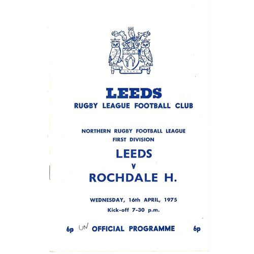 Rochdale Hornets Away Rugby League Programmes
