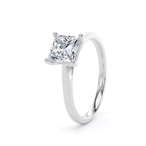 Princess cut classic diamond solitaire