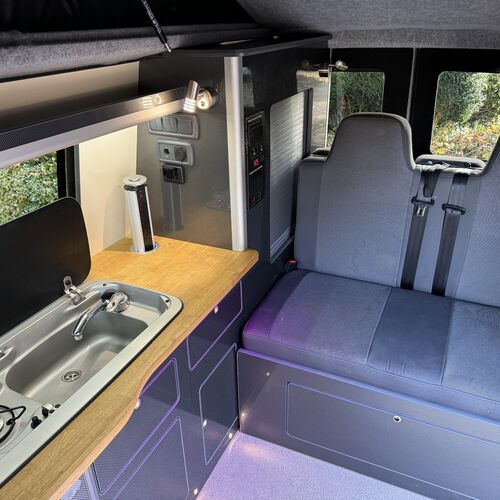 2016 VW T6 Camper Van 4 Berth 2.0 TDi T30 Black/White - Pro Conversion