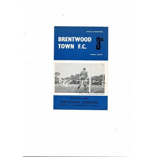 Brentwood Town Home Football Programmes