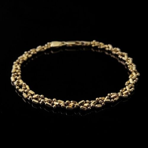 Textural gold bead bracelet
