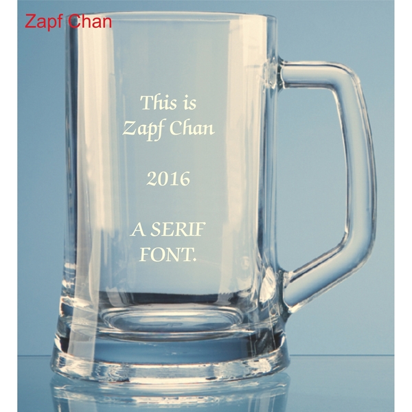 Standard Engraving Fonts | Crystal Incentives