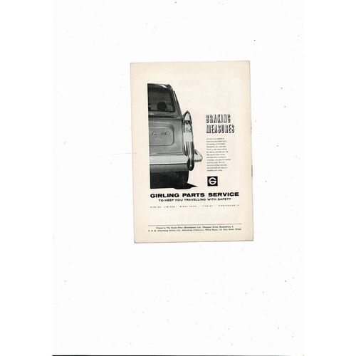 1962/63 Birmingham City v Bury FA Cup Football Programme