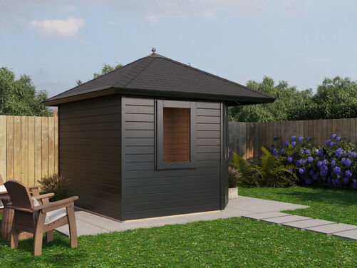 3.0mtr x 3.0mtr 44mm walled Pyramid Roof Cabin
