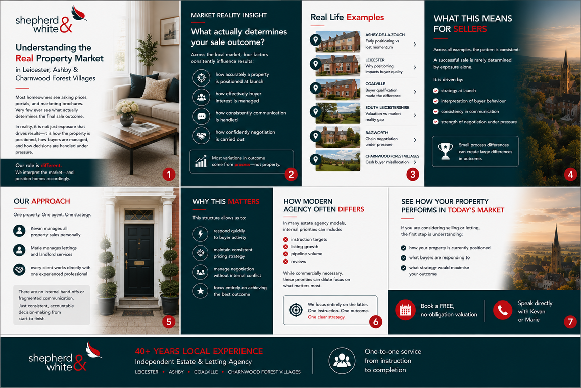 Why Some Homes Sell for More: Traditional vs One-to-One Estate Agents | Shepherd and White  | Free property valuation Coalville | Request a property valuation Ashby De La Zouch  | Average house price in Charnwood