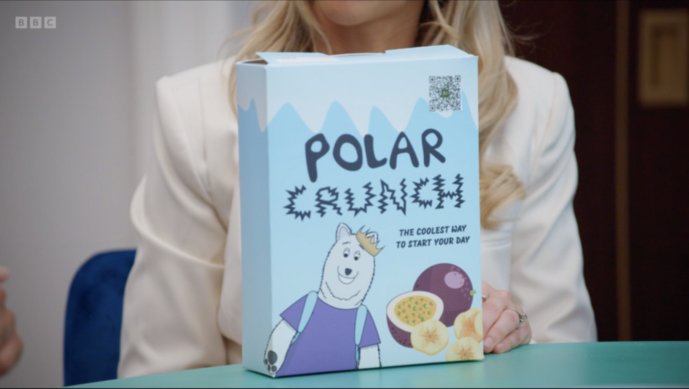 Polar crunch cereal box 